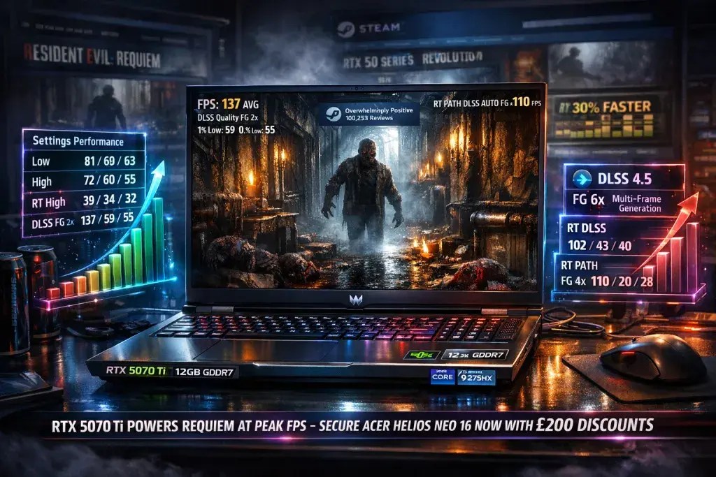 Resident Evil: Requiem Powers Up with RTX 5070 Ti Laptop Excellence