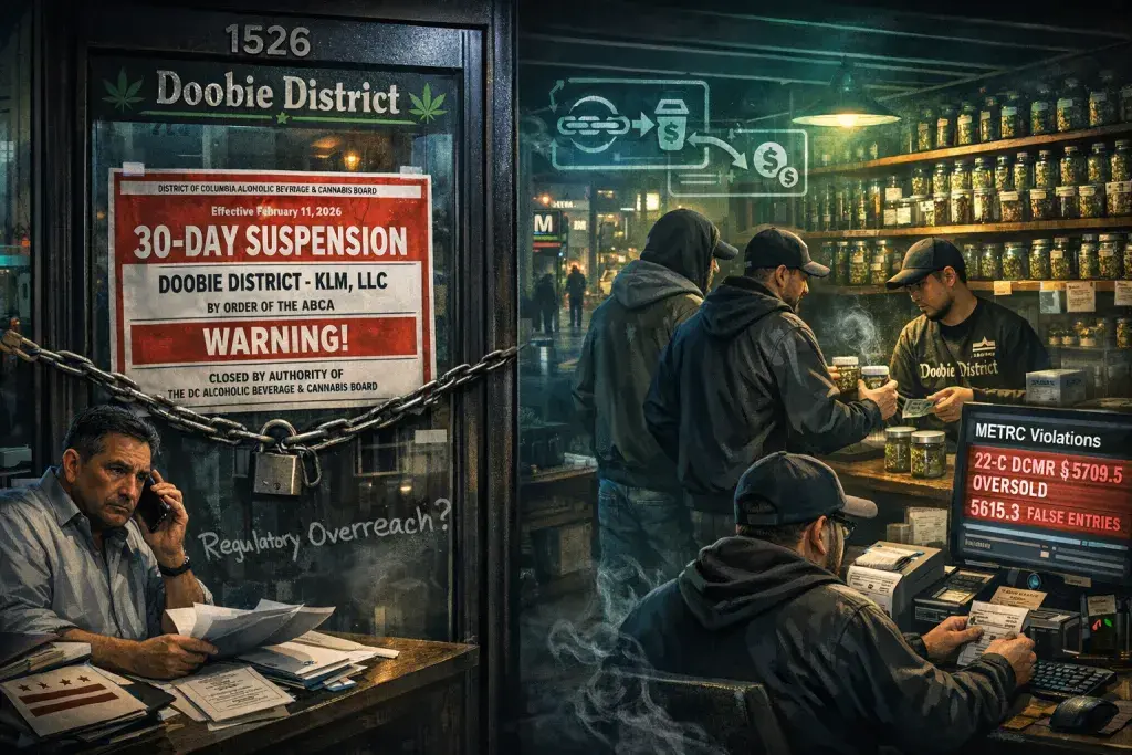 DC Cannabis Board Suspends Doobie District for Unqualified Sales and METRC Fraud