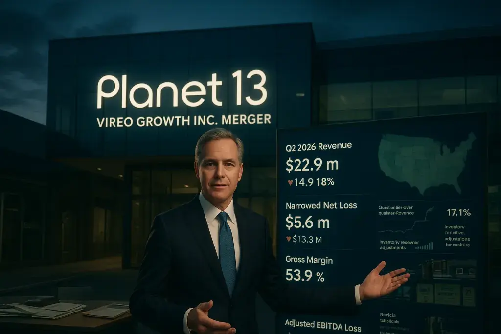 Planet 13 Posts Narrower Losses in Q2 as Vireo Merger Nears Close